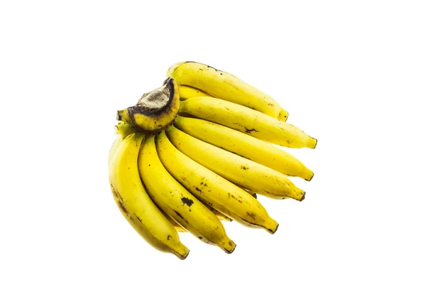 Plátano maduro aislado sobre fondo blanco. —  Fotos de Stock