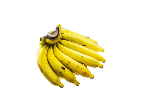 Rijpe banaan geïsoleerd op witte achtergrond. — Stockfoto