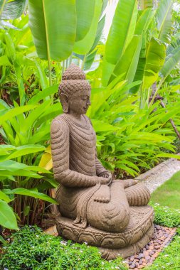 Taş Buda heykelinin Bahçe (Endonezya tarzı)