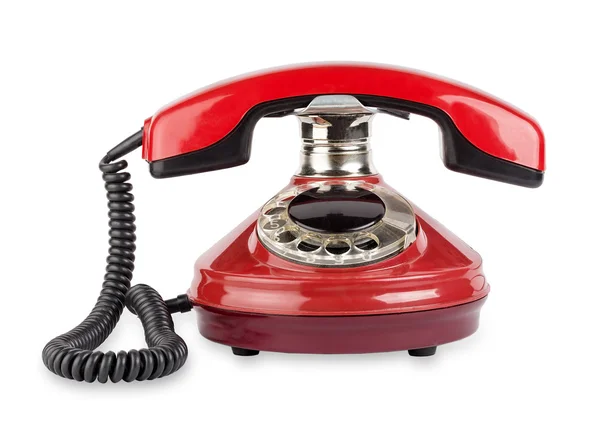 Czerwony stary telefon — Zdjęcie stockowe