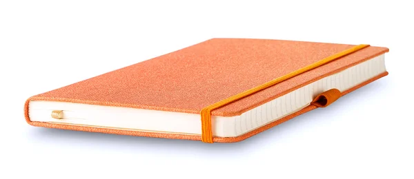 Cuaderno con cubierta naranja — Foto de Stock