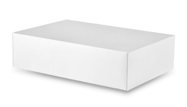 Kapalı beyaz dikdörtgen karton kutu