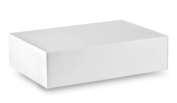 Caja blanca cerrada — Foto de Stock