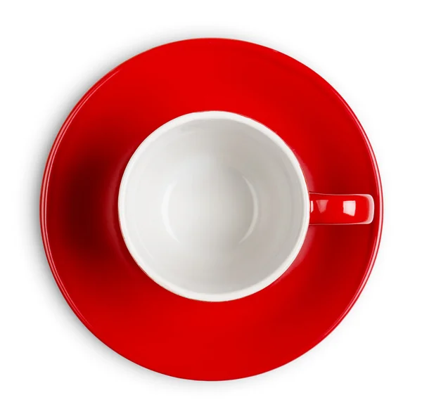 Taza vacía roja aislada —  Fotos de Stock