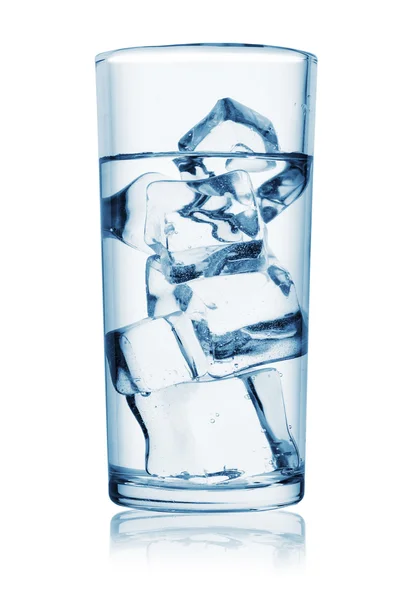 Glass of water with ice — Stock Photo, Image