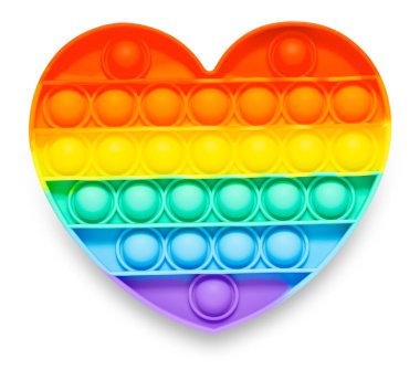 Çocuk silikonları kalp şeklinde kabarcıklar oluşturur.