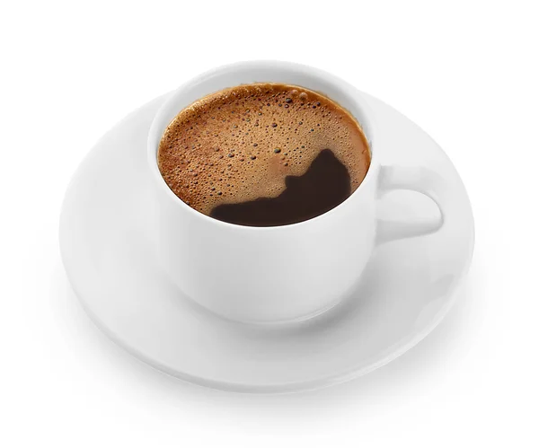 Fuerte taza de café orgánico con espuma —  Fotos de Stock