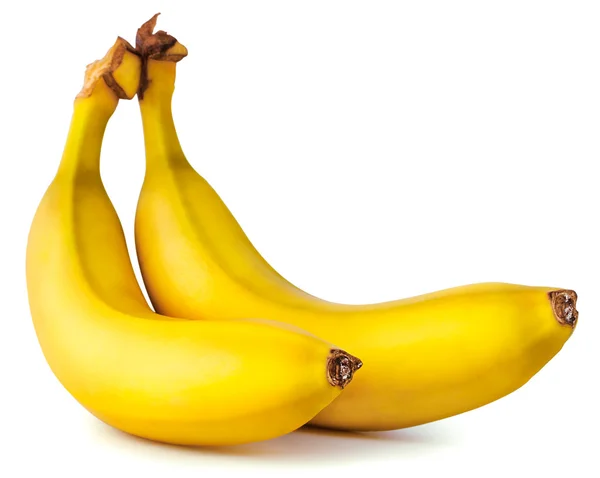 Due banane mature gialle — Foto Stock