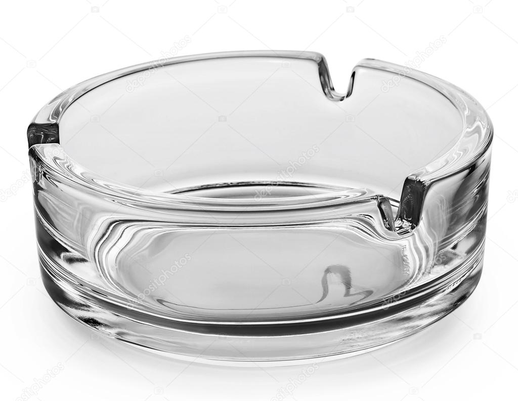 Round glass ashtray