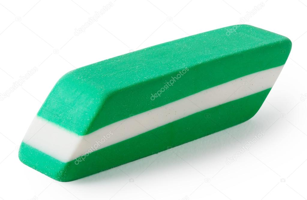Green with white eraser