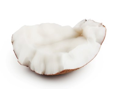 Parça taze olgun hindistan cevizi