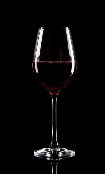 Copa transparente de vino tinto — Foto de Stock
