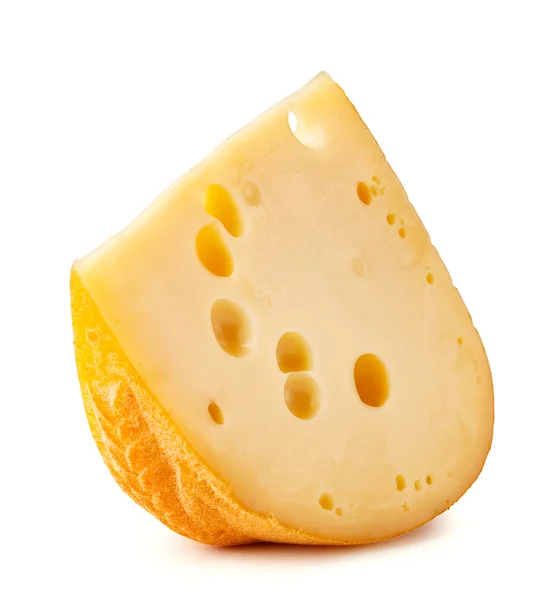 Morceau de fromage avec de gros trous Images De Stock Libres De Droits