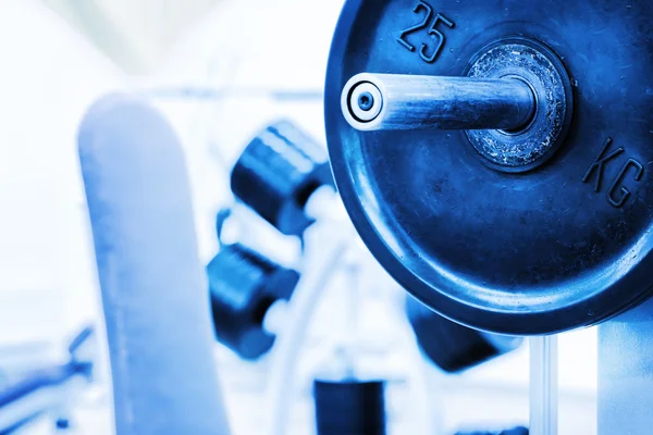 Detalhe barbell de banco — Fotografia de Stock