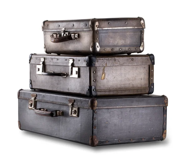 Empilement de vieilles valises — Photo