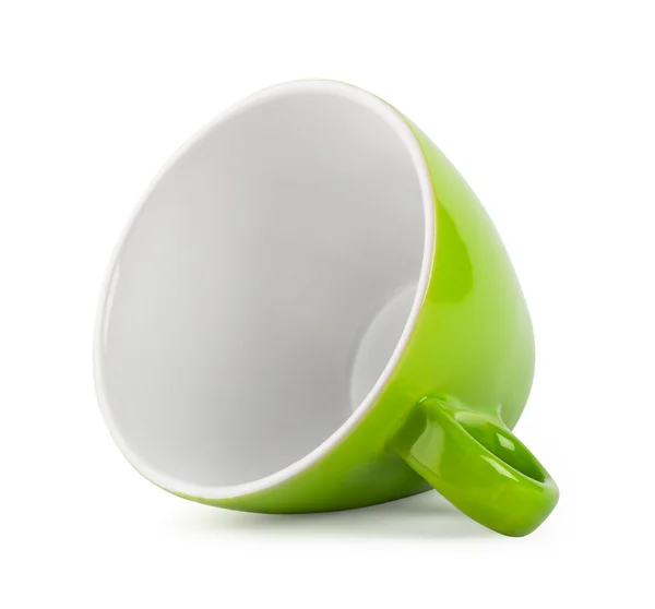 Zelený pohár ležící bokem — Stock fotografie