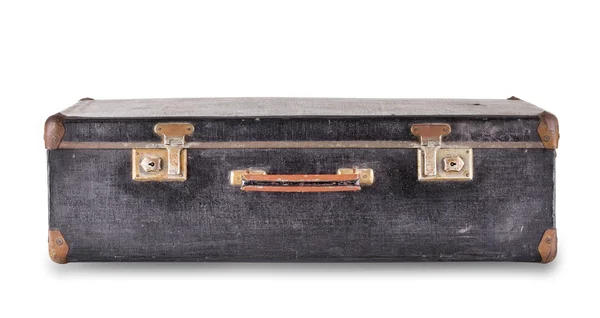 Black suitcase lying — Stock Photo, Image