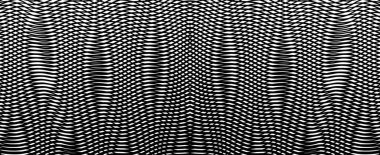 İllüzyon moire ile dalga çizgilerinin ızgara monokrom dokusu
