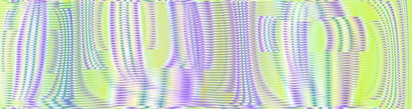 Banner horizontal abstracto iridiscente con líneas onduladas y formas redondeadas suaves. — Archivo Imágenes Vectoriales