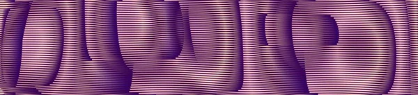 Abstrakte optische Illusion lineare Textur mit farbigen Linien und abgerundeten Formen. — Stockvektor
