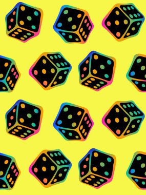 Yanardöner çizgilerden siyah küplerle tuhaf, pürüzsüz desenler.. 