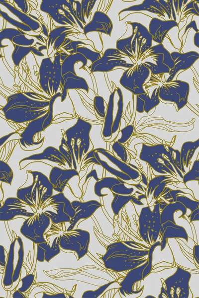 Patrón sin costura vector manchado con Inflorescencia de Flores Crisantemo. — Archivo Imágenes Vectoriales