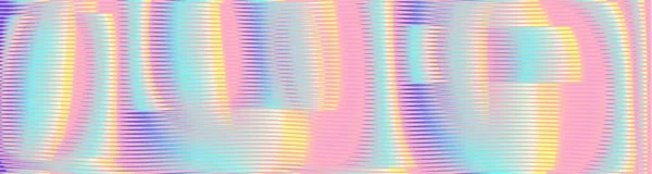 Fundo abstrato iridescente brilhante com linhas onduladas efeito holográfico. — Vetor de Stock