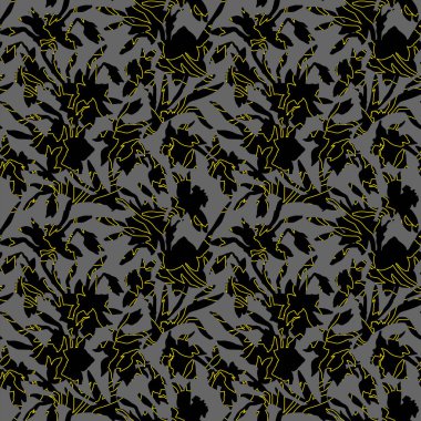 Özet Sarı Aydınlatıcı Çiçek El Tarafından Koyu Gri Üzerine Çizilmiş .