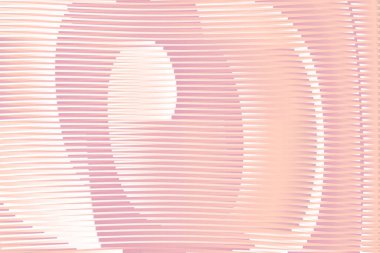 Pembe tonlarda çizgili yuvarlak şekilli minimalist güzellik afişi.