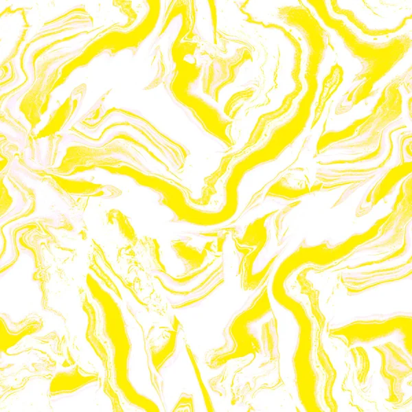 抽象的なシームレスな背景。高級液体白と黄色の大理石のテクスチャ. — ストック写真