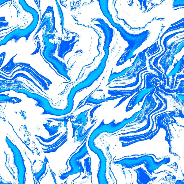 Seamless abstract background. Luxury liquid white blue marble texture.