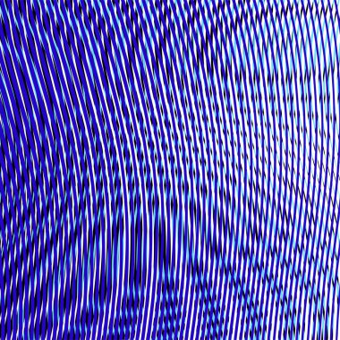 Geometrik soyut mavi soyut arkaplan doğrusal moire 3d etkisi.