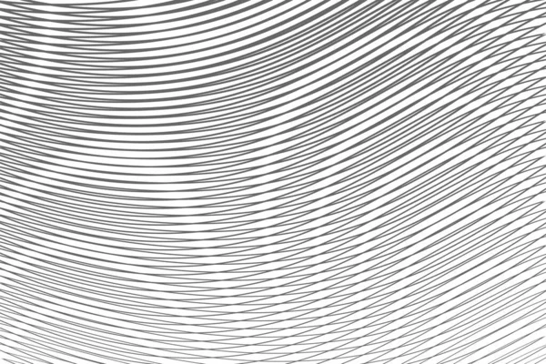 Calma monocromo textura gris abstracta con líneas redondeadas. — Vector de stock