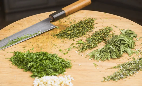 Making herbed butter for poultry — Stock Photo, Image