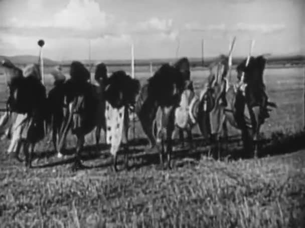 Τα αρσενικά εκτέλεση πολεμικό χορό — Αρχείο Βίντεο