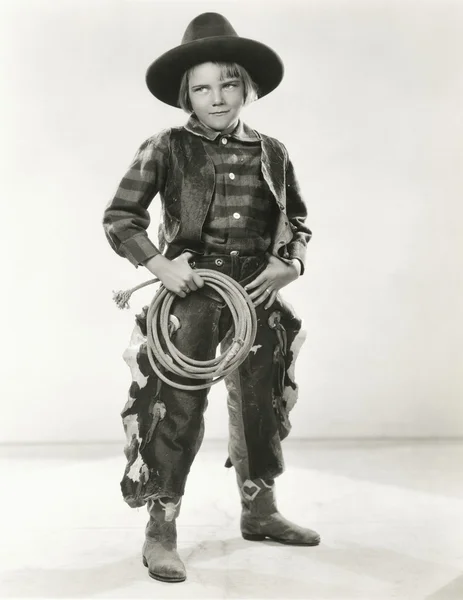 Küçük kovboy kız — Stok fotoğraf