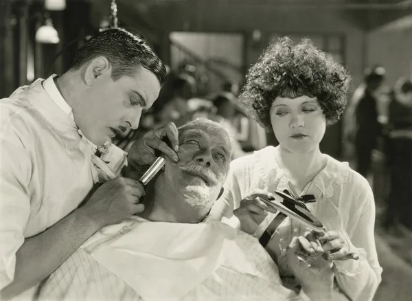 Close shave Stock Image