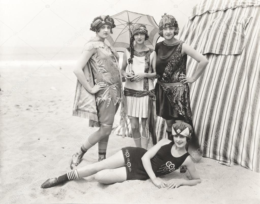 women Posing at the beach