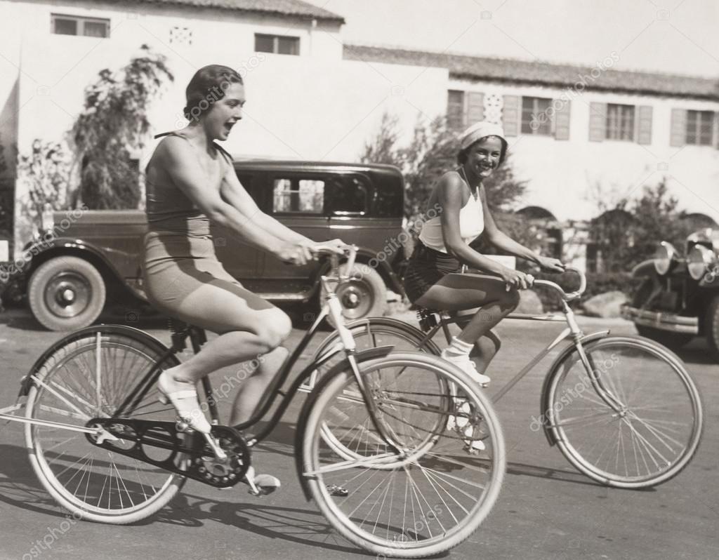 woman having Bike riding fun