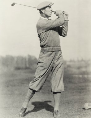 Golf oynarken golf