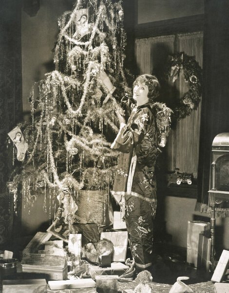 woman Trimming the tree
