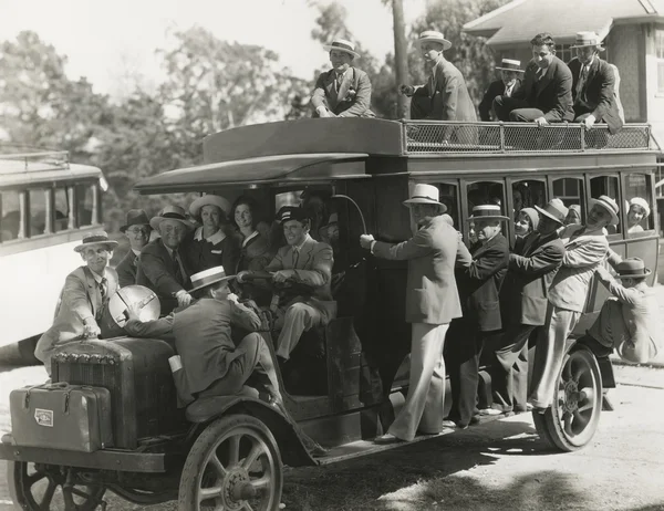 People Riding on doubledecker bus — Stockfoto