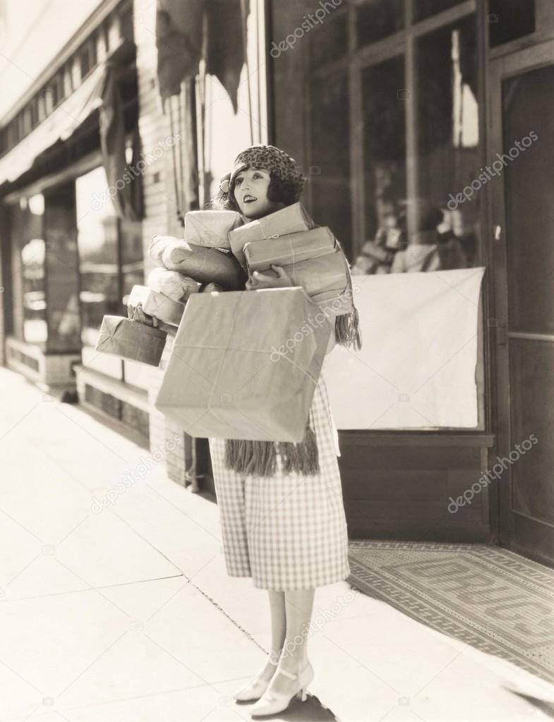 Woman holding boxes