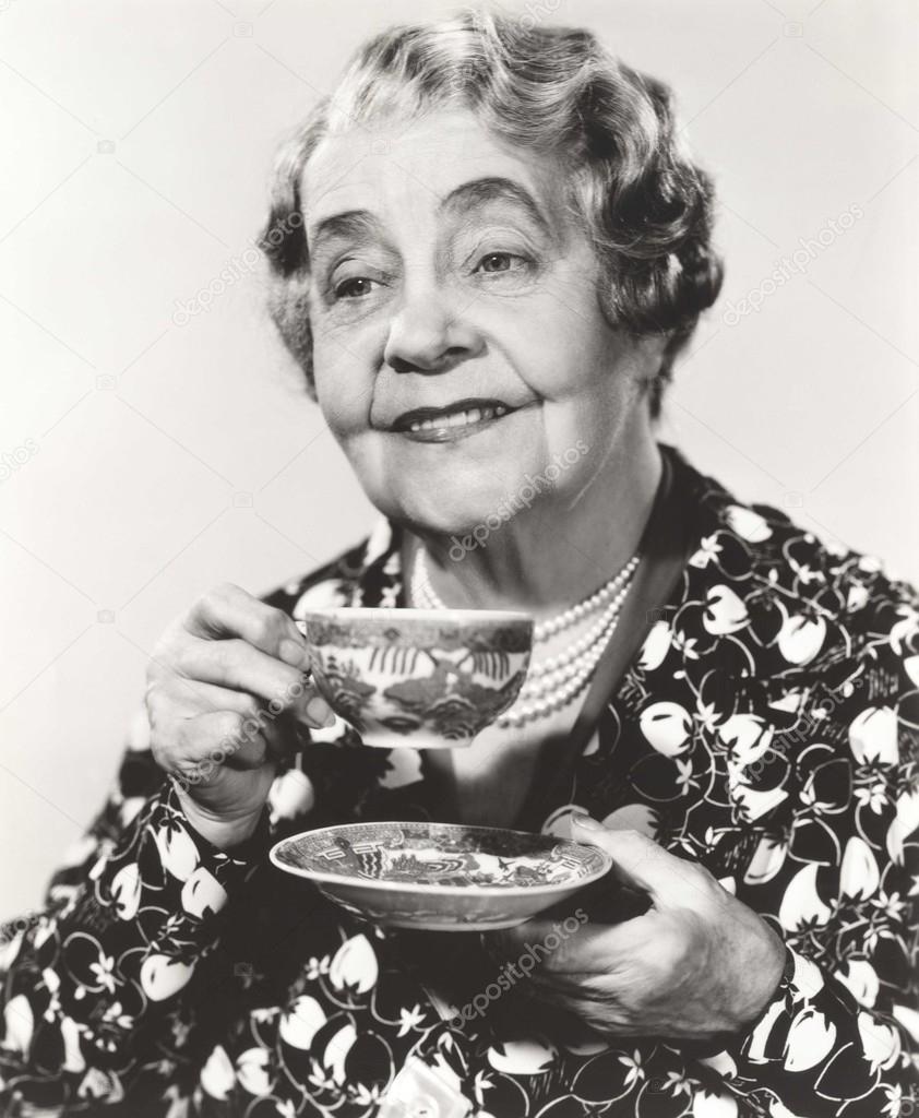 woman Enjoying a cup of tea