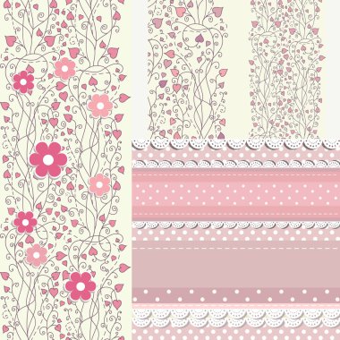 Vintage çiçek kartı