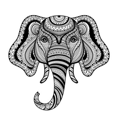 Soyut Hint hayat sembolü fil