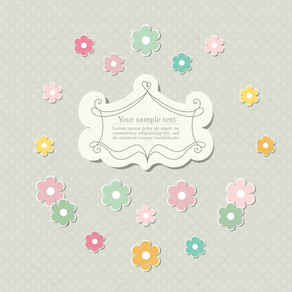 romantic scrap booking template for invitation greeting