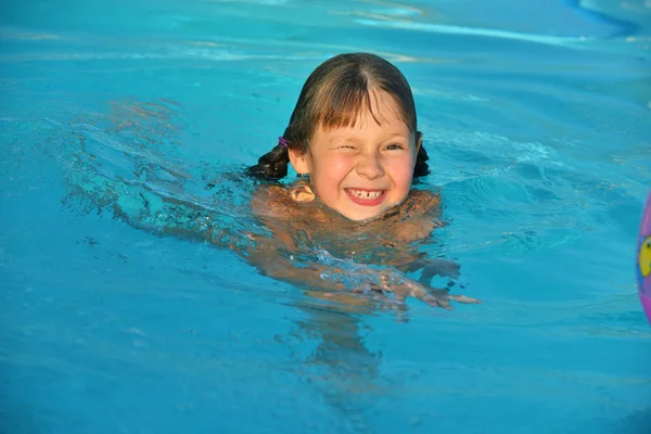 Girl in swimming pool Stock Image