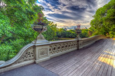 Bow Köprüsü, Central Park, New York Yazın