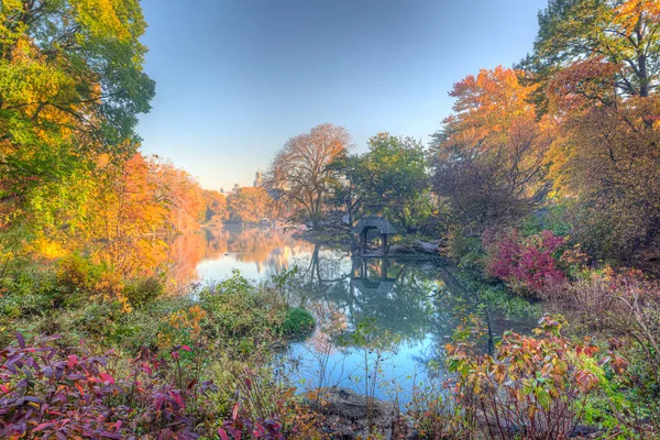 Central Park New York City Wagner Cove — Stockfoto
